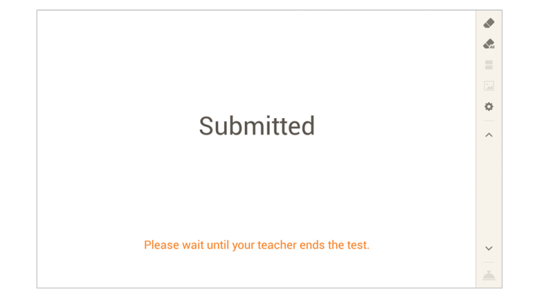 Wait screen after test submission